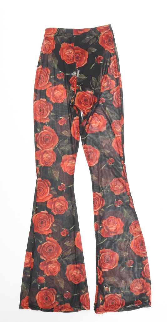 Womens UK Size 4 PRETTYLITTLETHING Regular Fit  Black Trousers