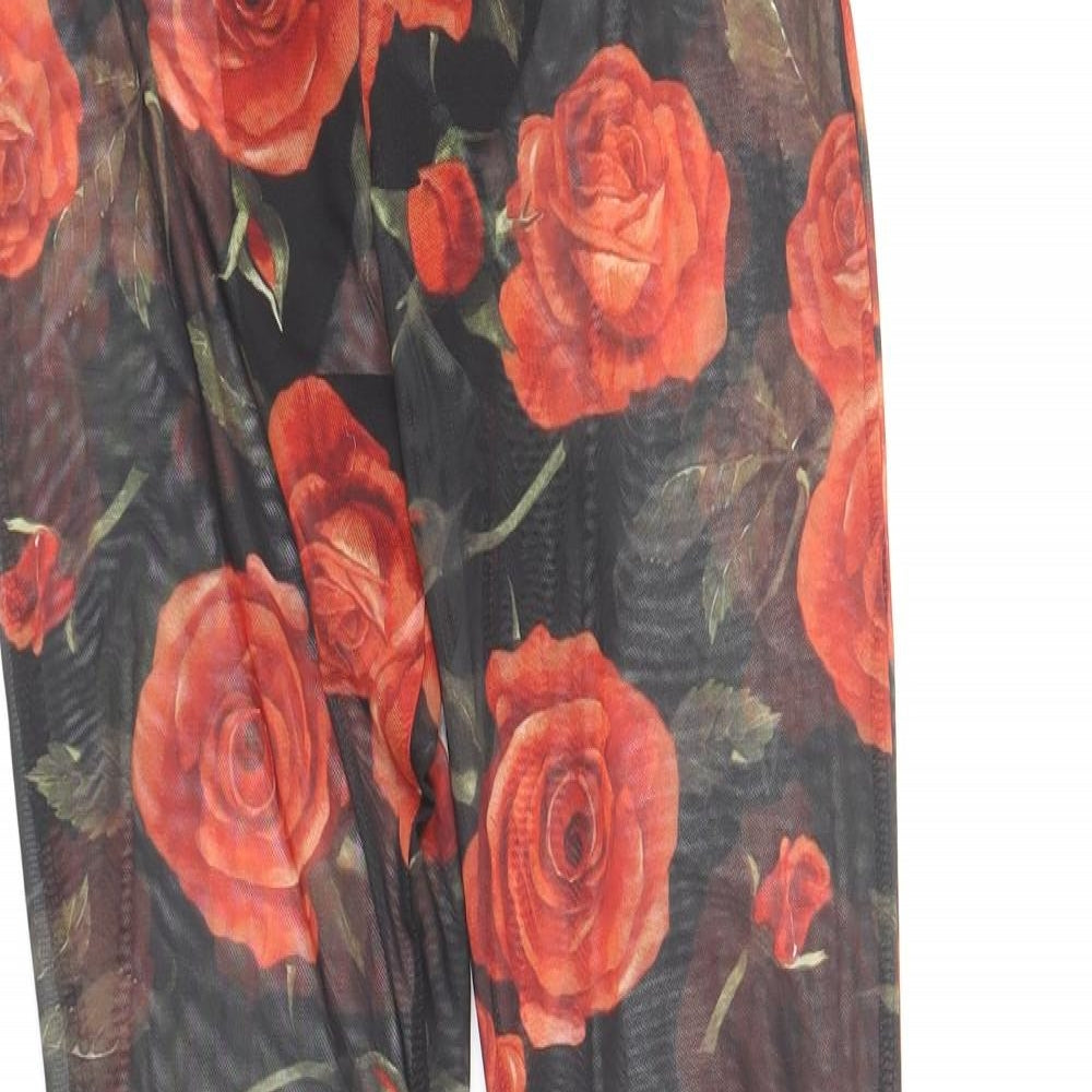 Womens UK Size 4 PRETTYLITTLETHING Regular Fit  Black Trousers