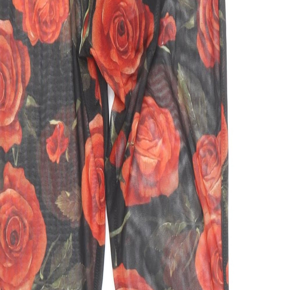 Womens UK Size 4 PRETTYLITTLETHING Regular Fit  Black Trousers