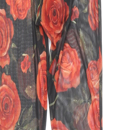 Womens UK Size 4 PRETTYLITTLETHING Regular Fit  Black Trousers