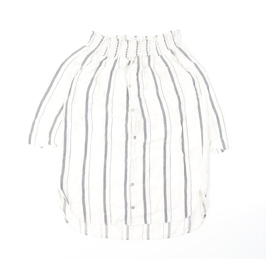Womens UK Size 6 River Island Ivory Basic Blouse