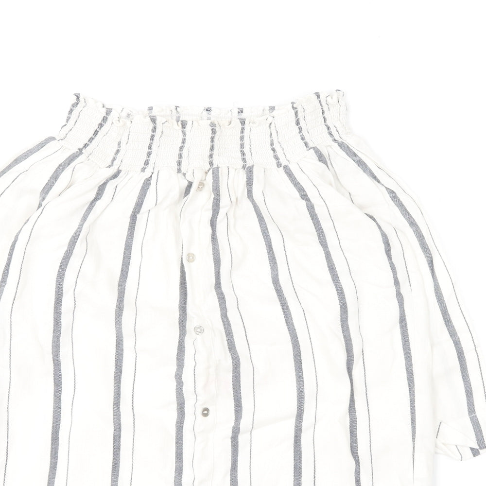 Womens UK Size 6 River Island Ivory Basic Blouse
