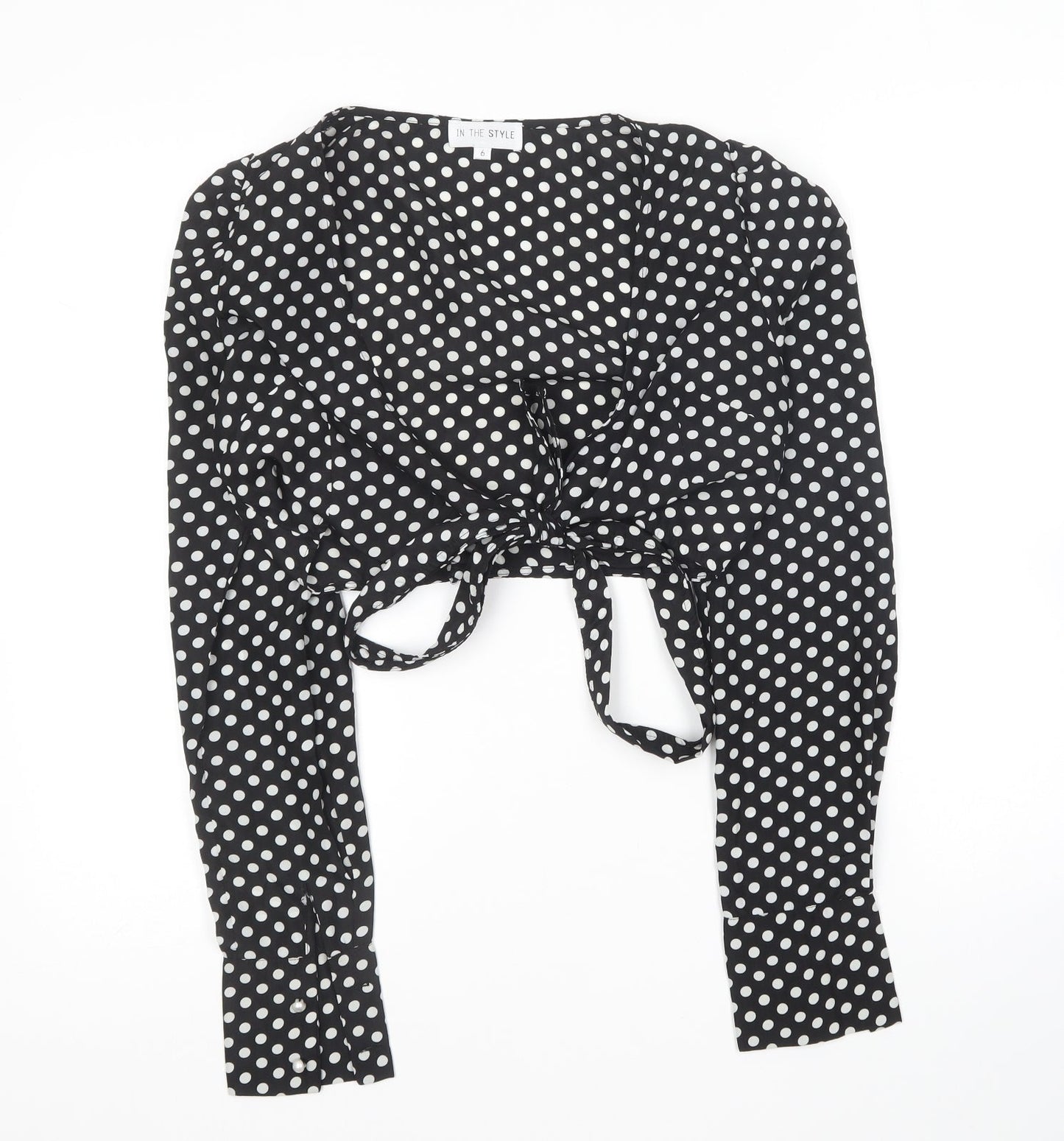 Womens UK Size 6 In the Style Black Basic Blouse