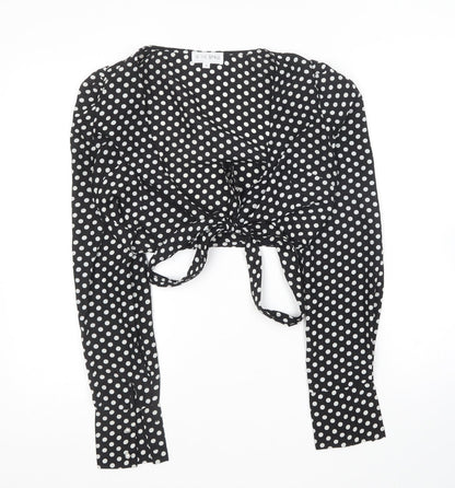 Womens UK Size 6 In the Style Black Basic Blouse