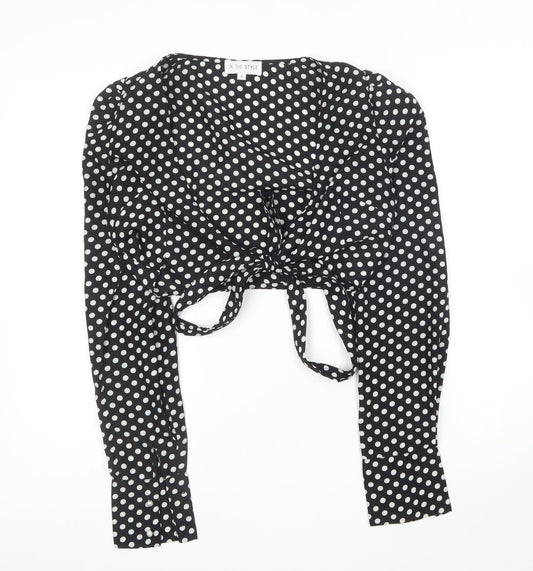 Womens UK Size 6 In the Style Black Basic Blouse