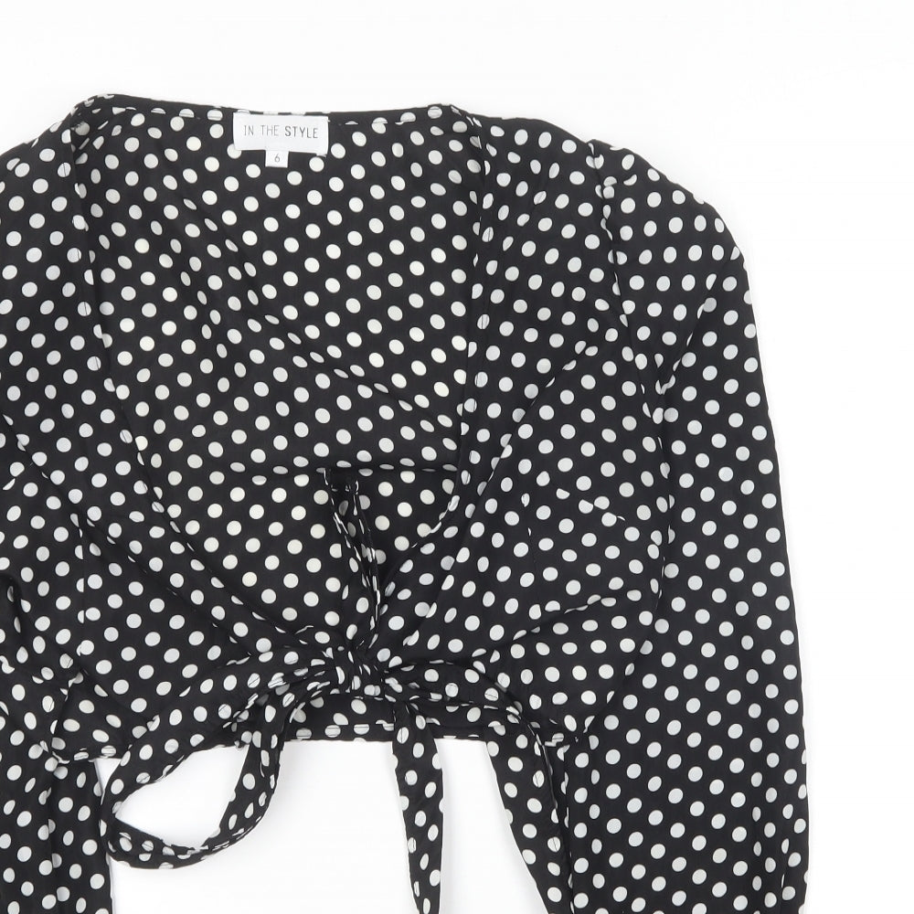 Womens UK Size 6 In the Style Black Basic Blouse