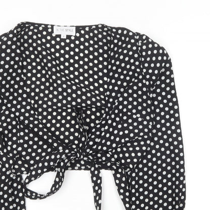 Womens UK Size 6 In the Style Black Basic Blouse