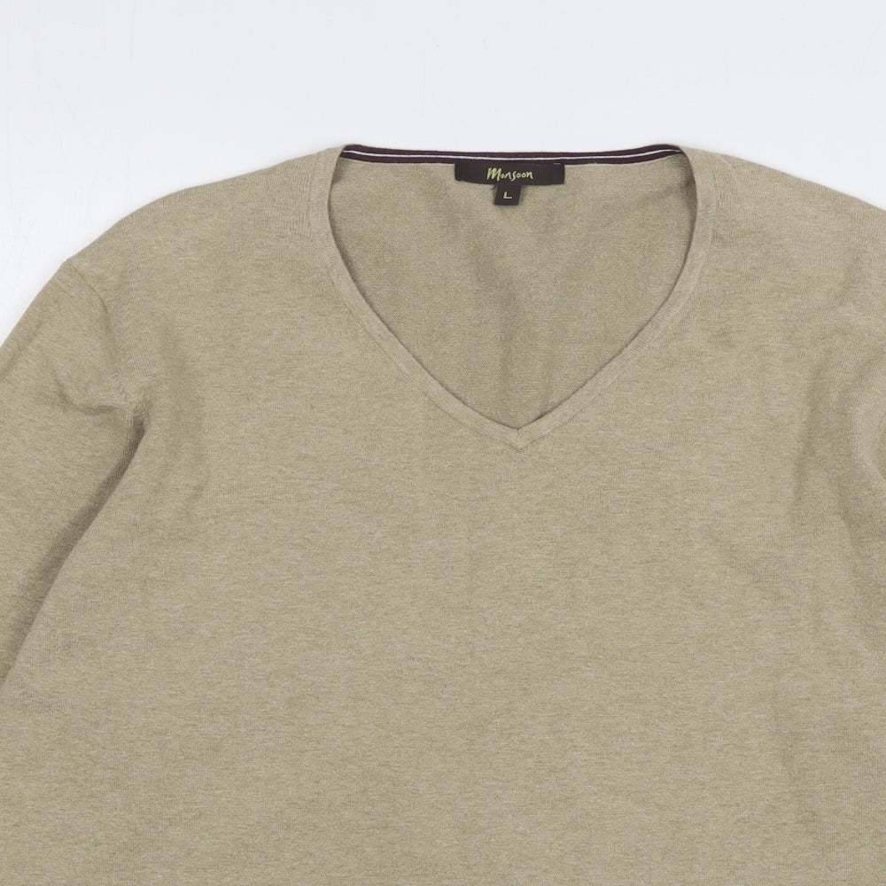 Womens UK Size L Monsoon Beige Pullover Jumper