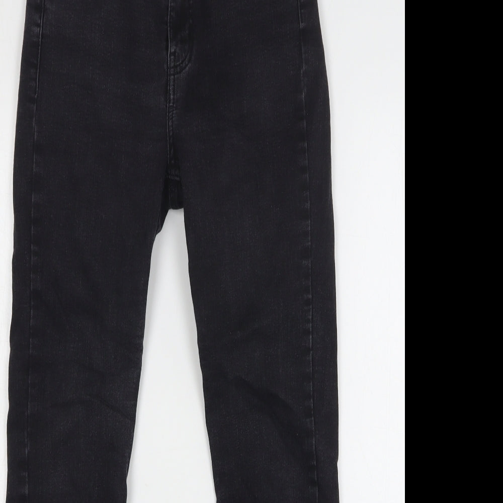 Bershka Womens Black Cotton Skinny Jeans Size 10 L26 in Regular