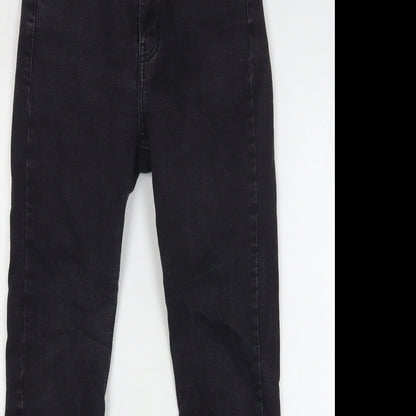 Bershka Womens Black Cotton Skinny Jeans Size 10 L26 in Regular