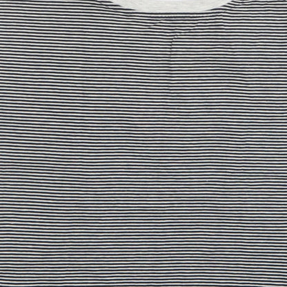 TU Girls Black Striped Cotton Basic T-Shirt Size 9 Years Round Neck
