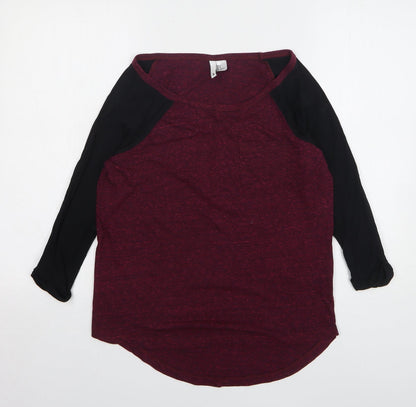 Womens UK Size S H&M Purple Basic T-Shirt