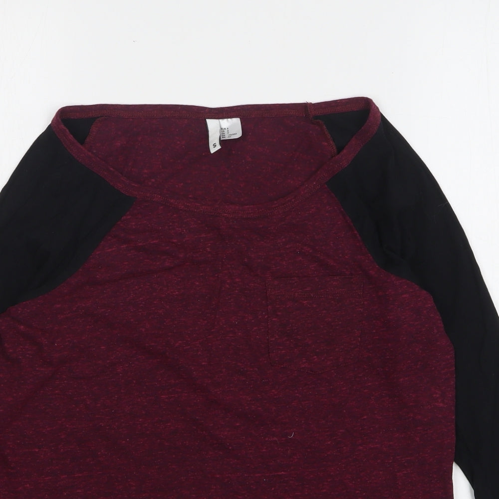 Womens UK Size S H&M Purple Basic T-Shirt