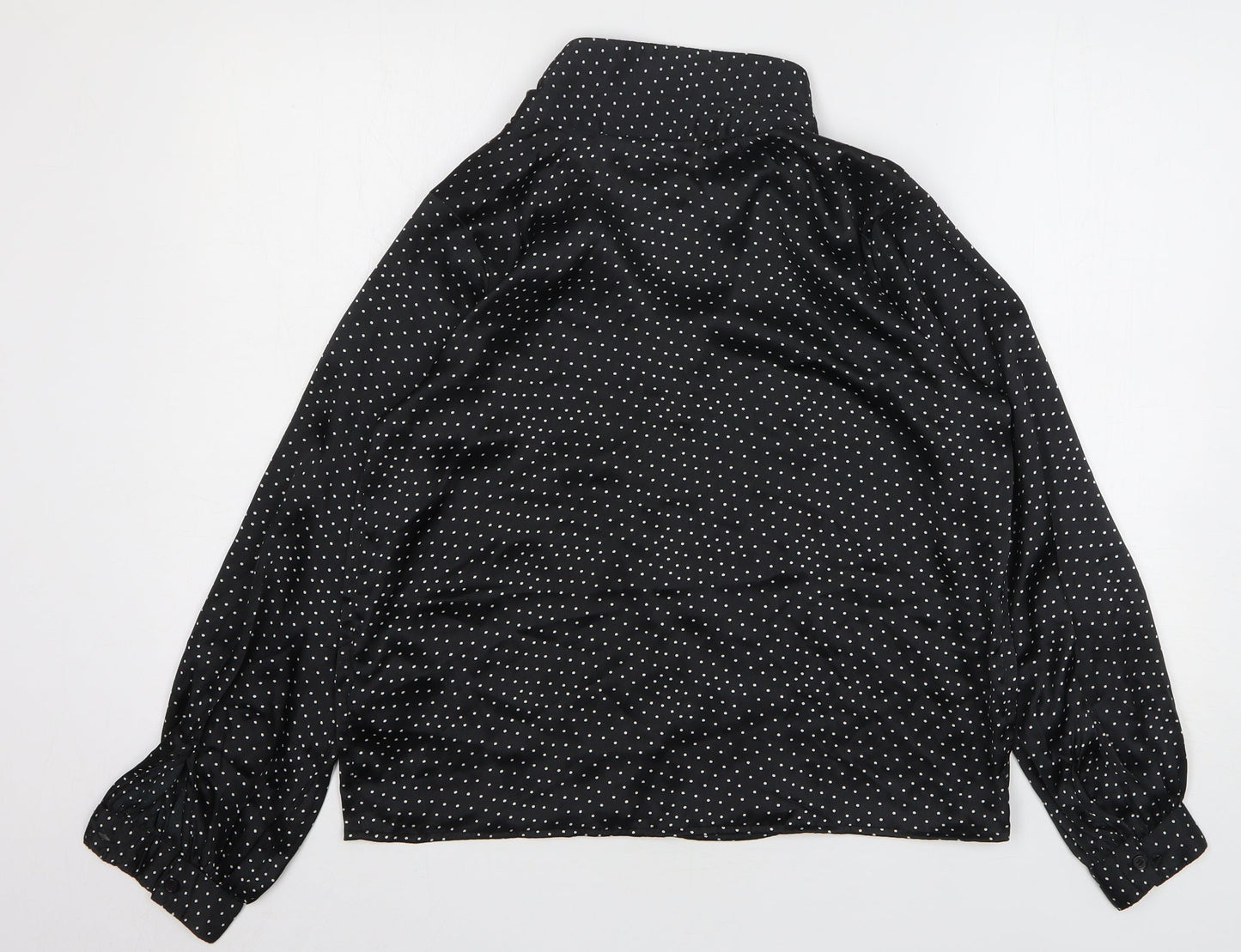 Womens UK Size 6 Topshop Black Basic Button-Up