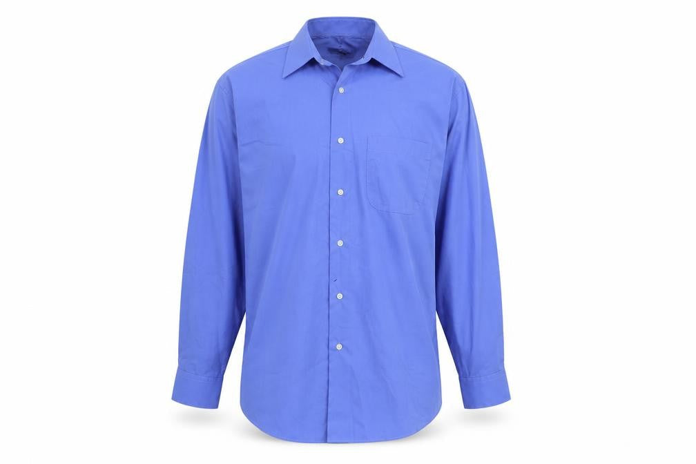 Mens UK Size 14 Alexander Julian Blue  Button-Up Long Sleeve Casual Shirt