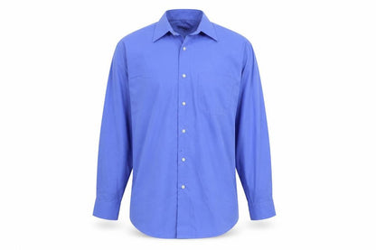 Mens UK Size 14 Alexander Julian Blue  Button-Up Long Sleeve Casual Shirt