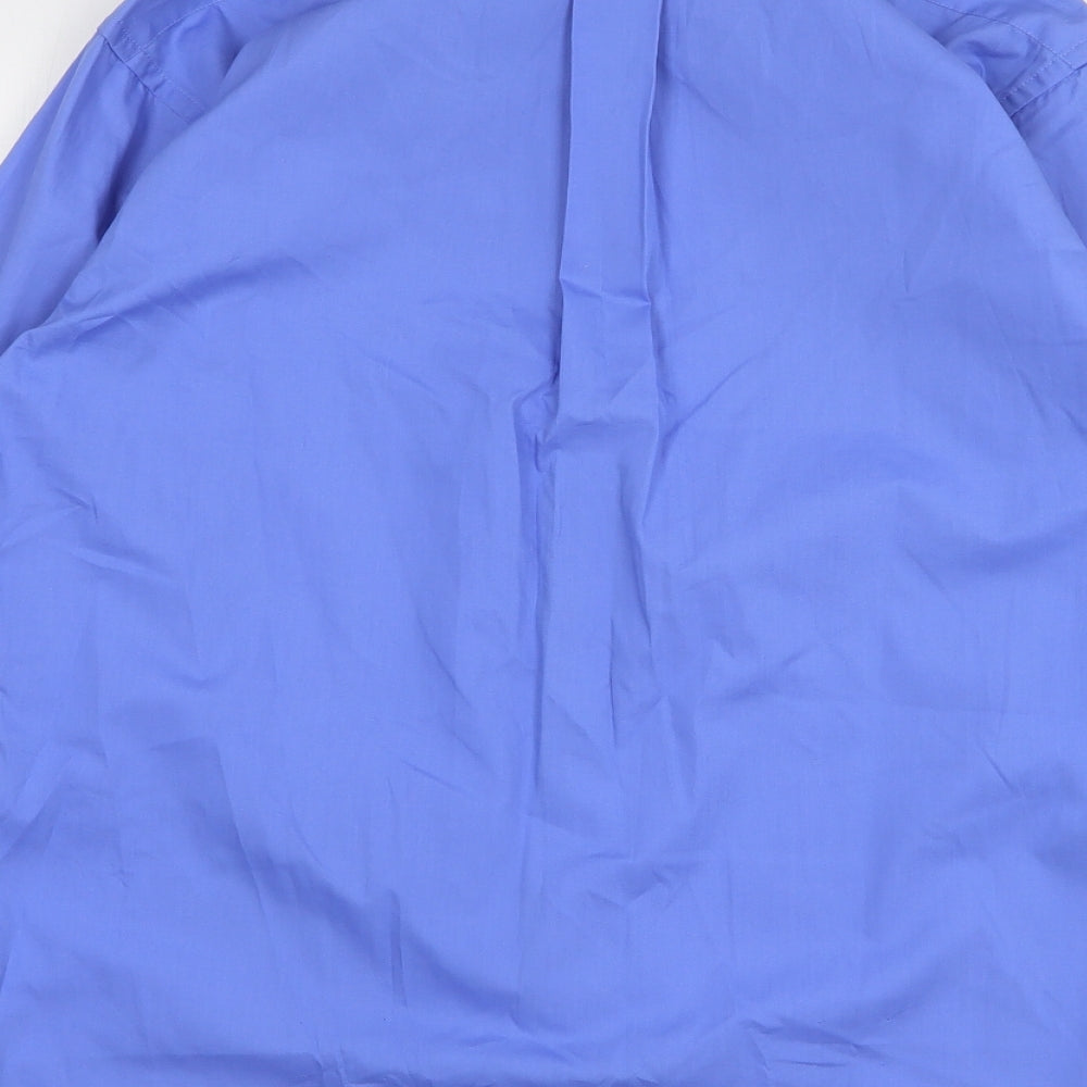 Alexander Julian Mens Blue Cotton Button-Up Size 14 Collared