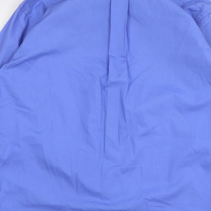 Alexander Julian Mens Blue Cotton Button-Up Size 14 Collared