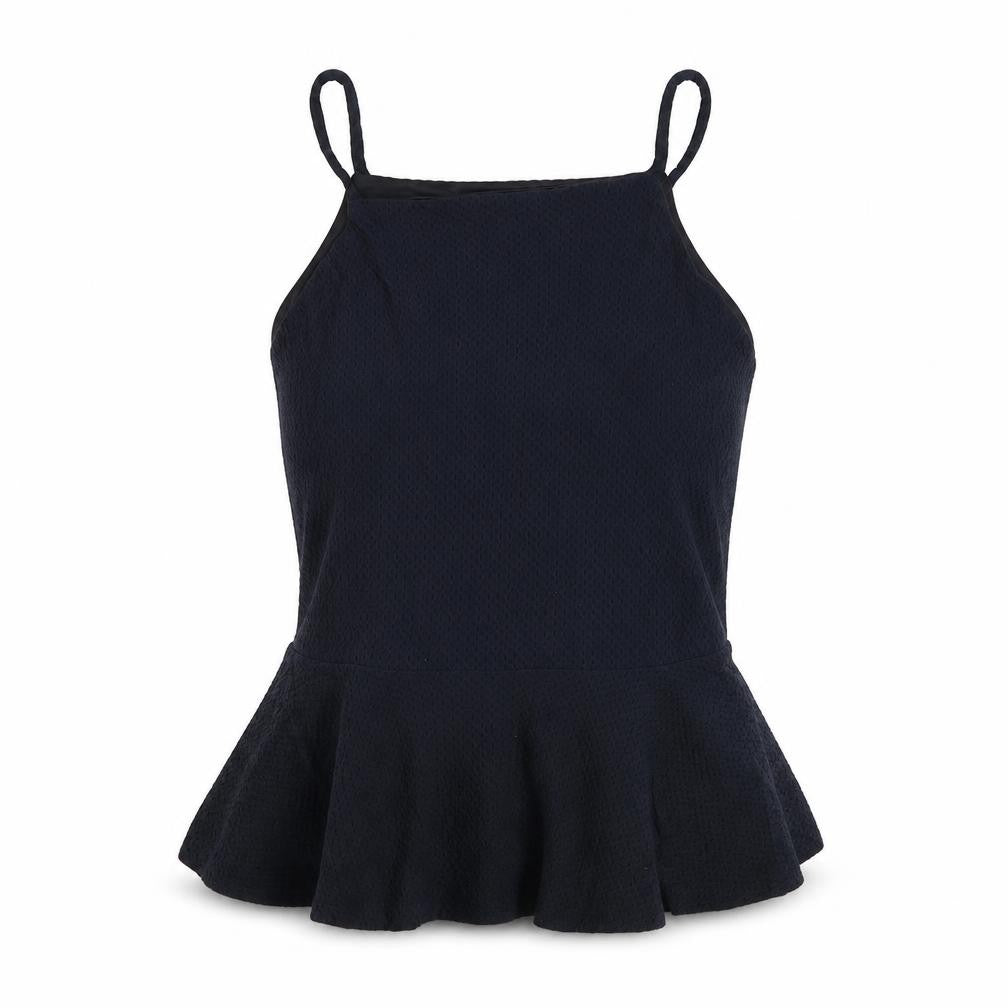 Womens UK Size 10 Topshop Black Basic Tank