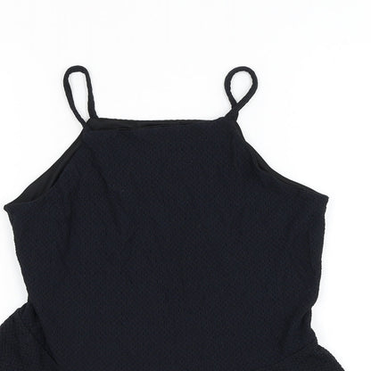 Womens UK Size 10 Topshop Black Basic Tank