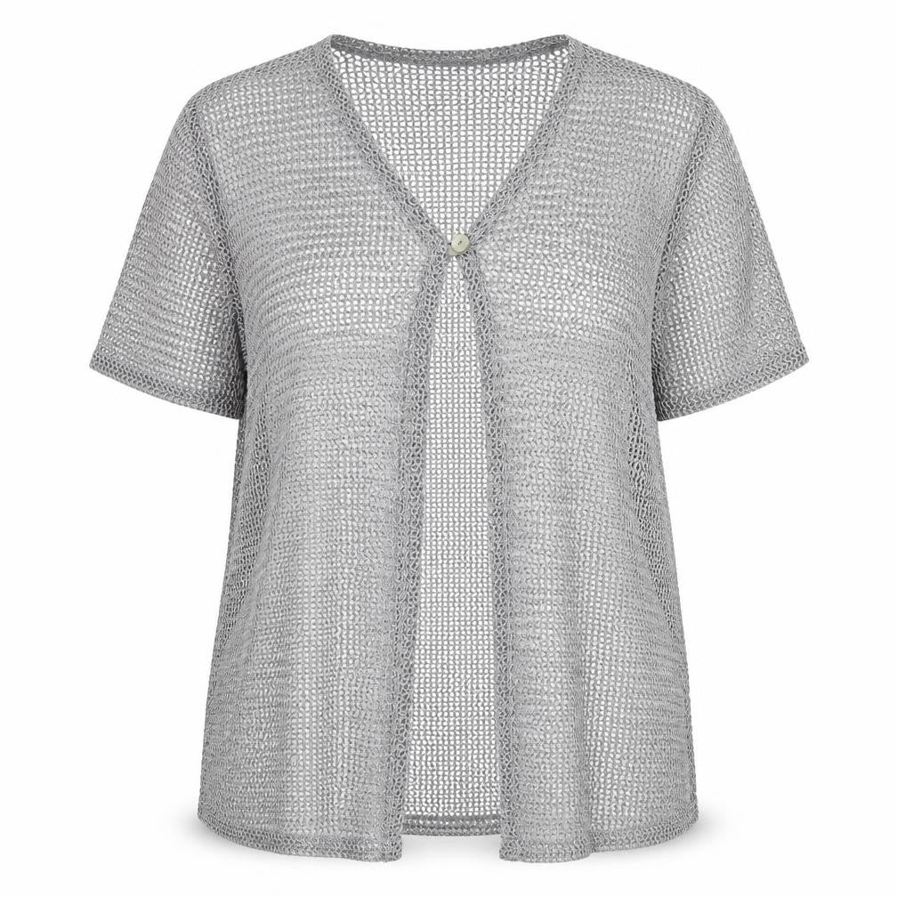 Womens UK Size L Faber Grey Cardigan Jumper