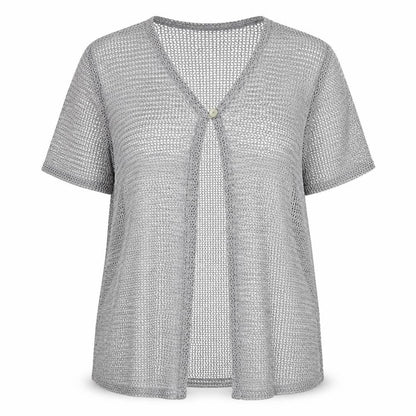 Womens UK Size L Faber Grey Cardigan Jumper