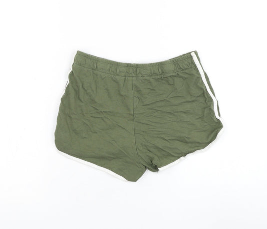 Primark Womens Green Cotton Sweat Shorts Size 6 L3 in Regular
