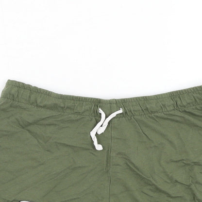 Primark Womens Green Cotton Sweat Shorts Size 6 L3 in Regular