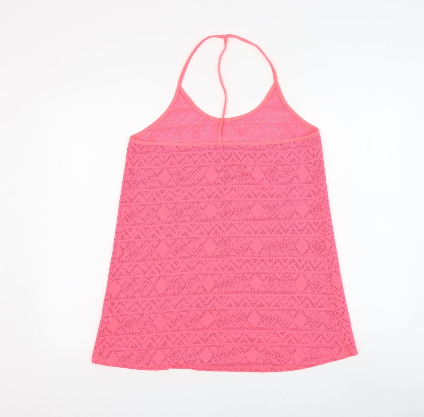 Womens UK Size 12 Resort Pink Basic Tank