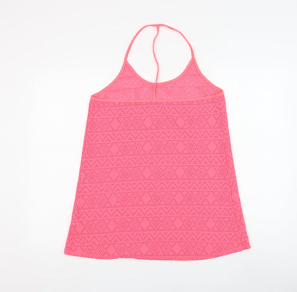 Womens UK Size 12 Resort Pink Basic Tank