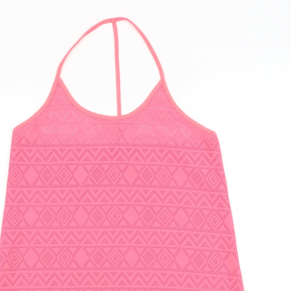 Womens UK Size 12 Resort Pink Basic Tank