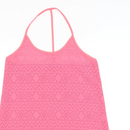 Womens UK Size 12 Resort Pink Basic Tank