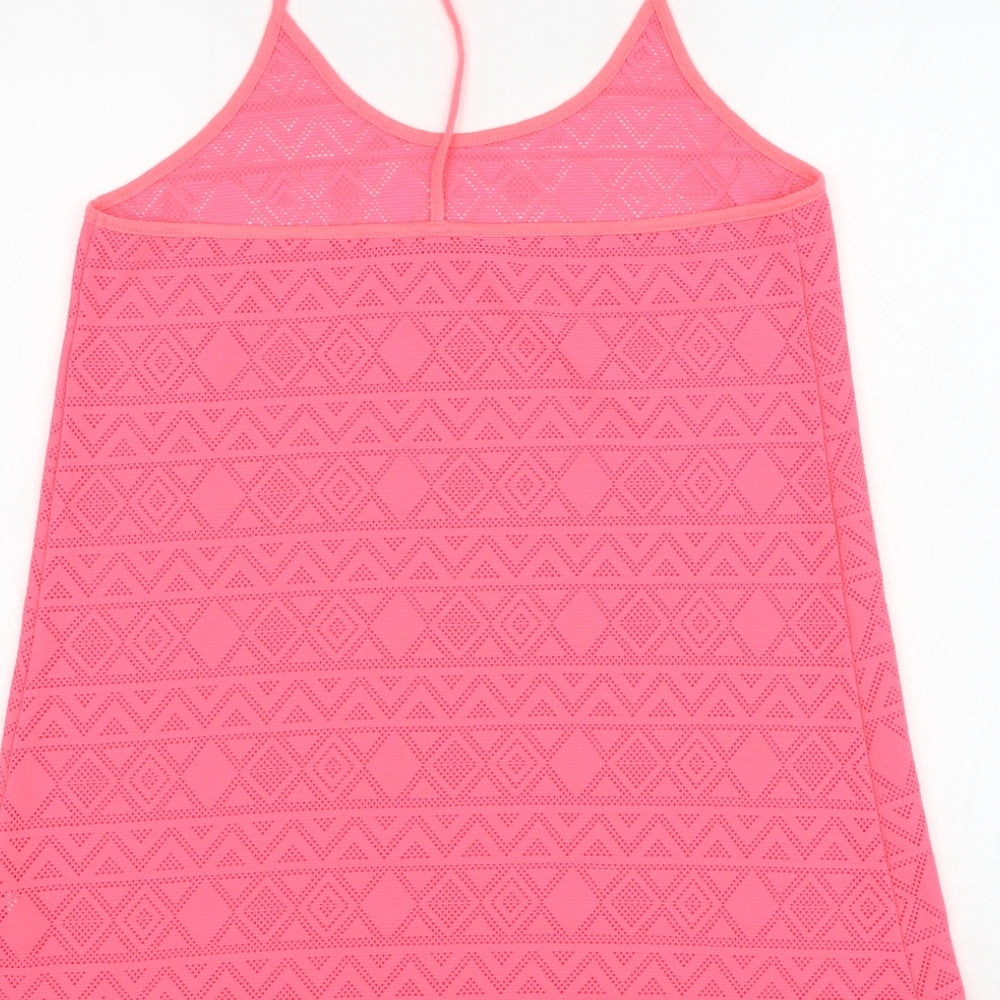 Womens UK Size 12 Resort Pink Basic Tank