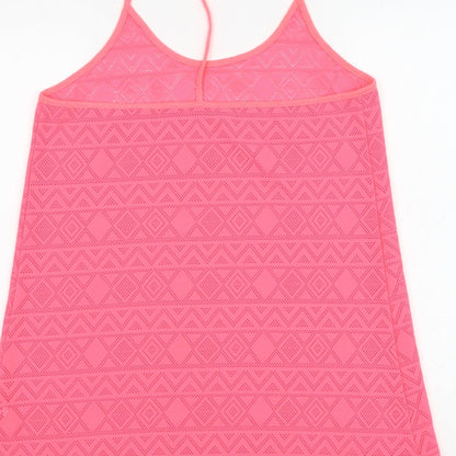 Womens UK Size 12 Resort Pink Basic Tank