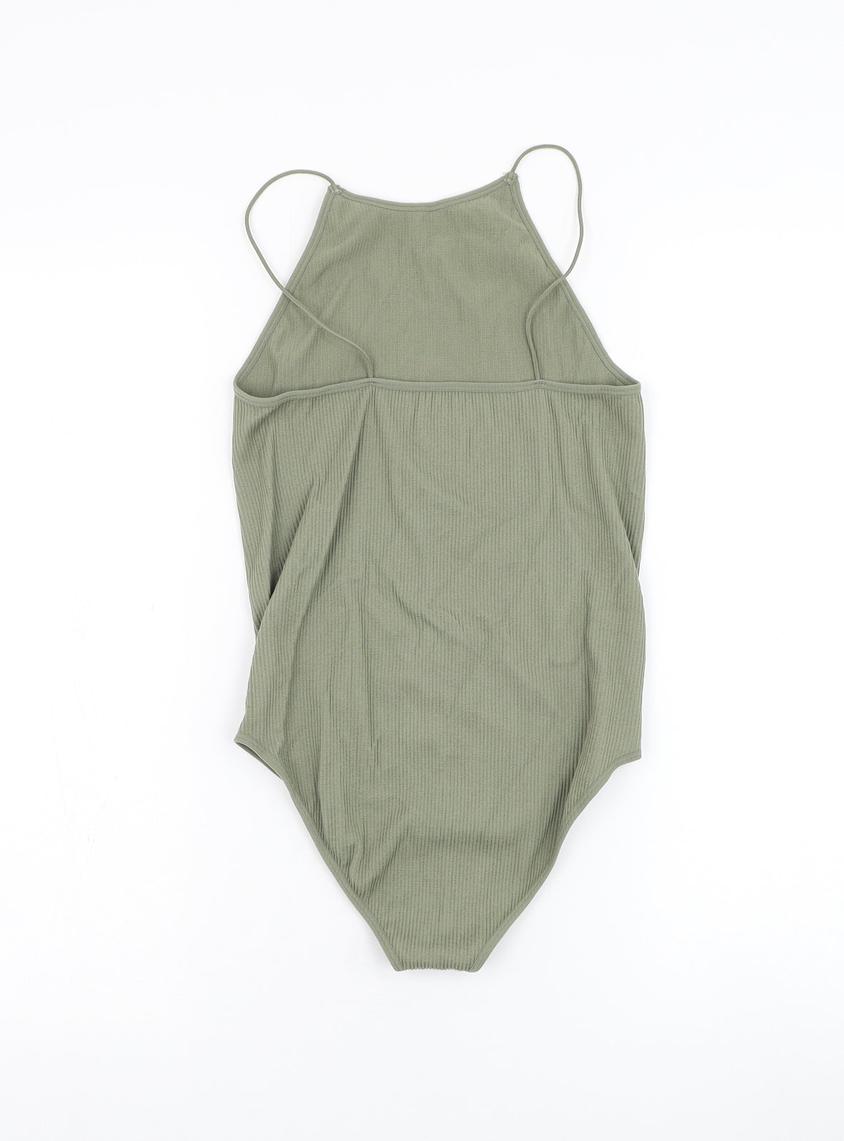 Primark Womens Green Nylon Bodysuit One-Piece Size S Hook & Loop