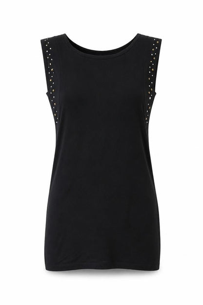 Womens UK Size 10 Warehouse Black Basic T-Shirt