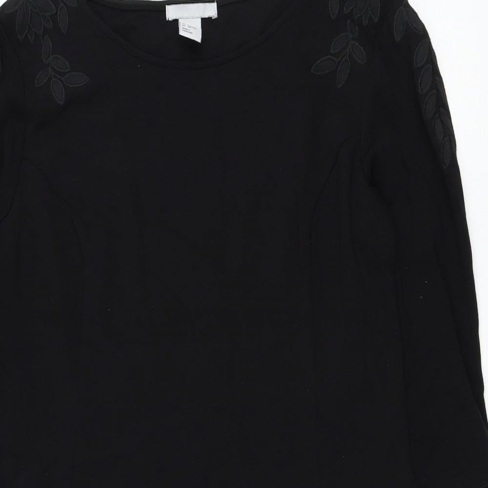 Womens UK Size S H&M Black Basic Blouse