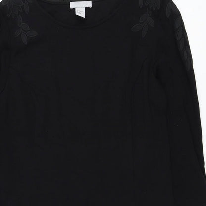Womens UK Size S H&M Black Basic Blouse