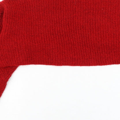Womens UK Size M New Look Red Pullover Jumper