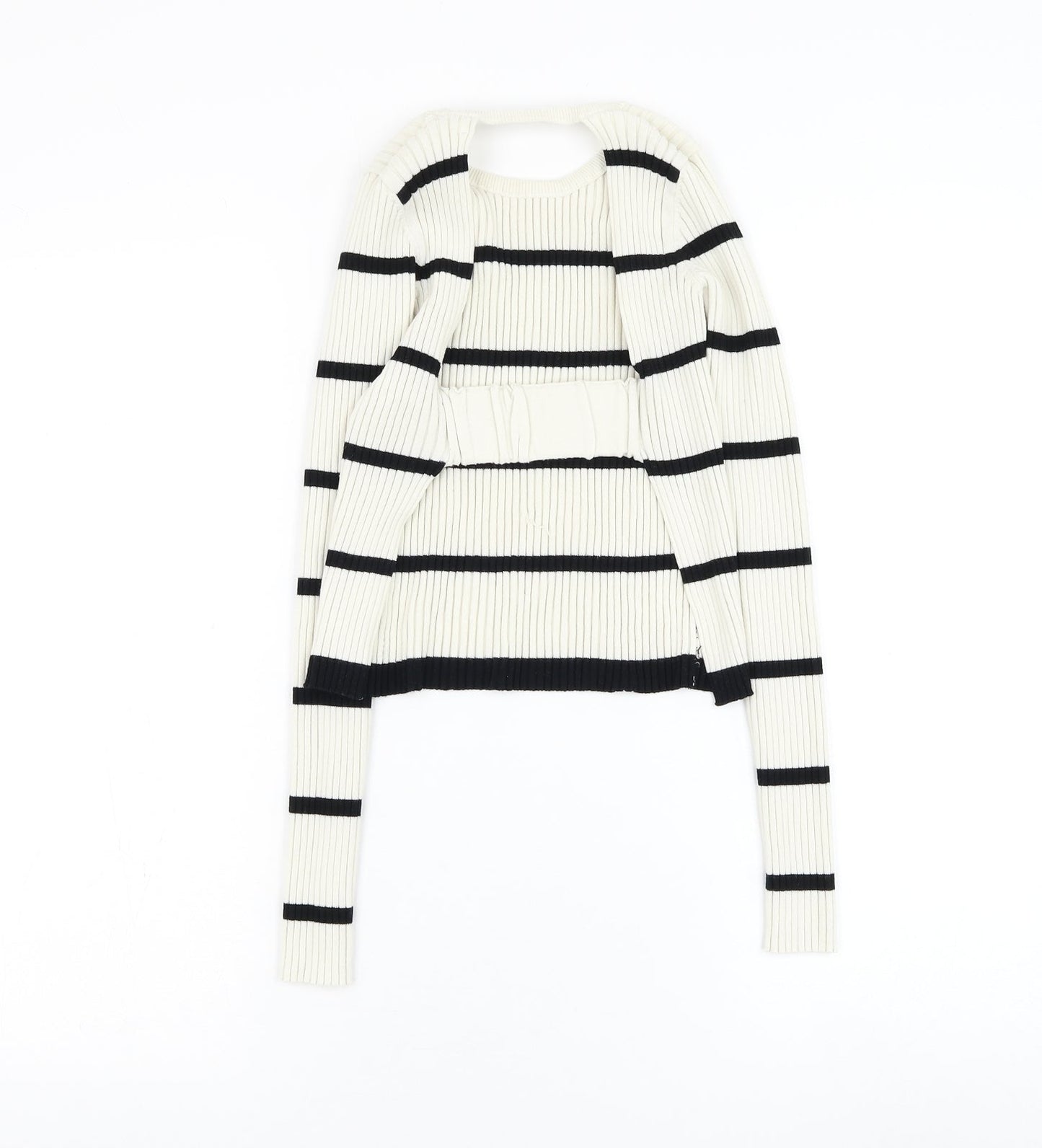 Womens UK Size S Preworn White Pullover Jumper