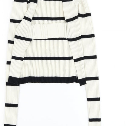 Womens UK Size S Preworn White Pullover Jumper