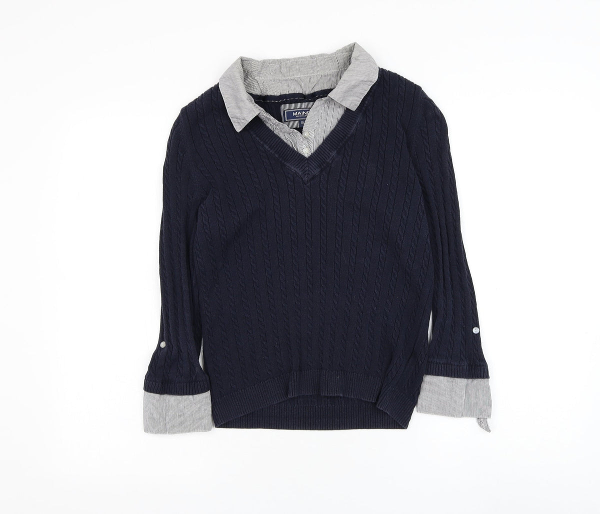 Womens UK Size 10 Debenhams Blue Pullover Jumper