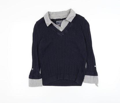 Womens UK Size 10 Debenhams Blue Pullover Jumper