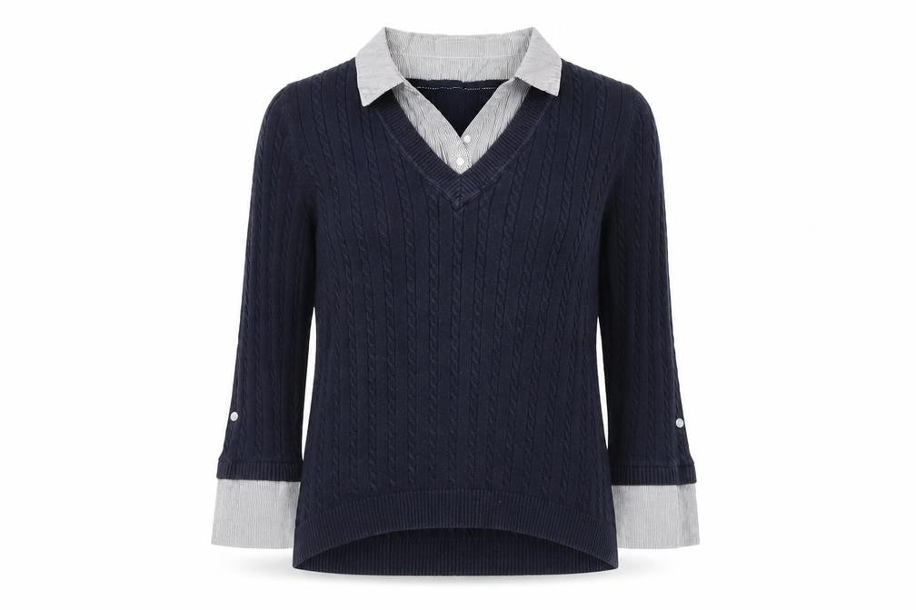 Womens UK Size 10 Debenhams Blue Pullover Jumper