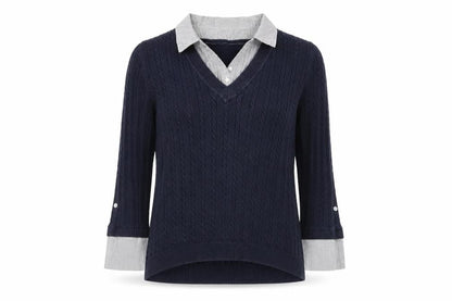 Womens UK Size 10 Debenhams Blue Pullover Jumper