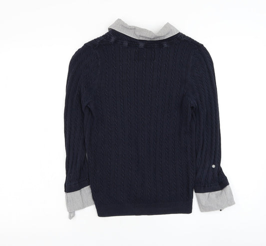 Womens UK Size 10 Debenhams Blue Pullover Jumper