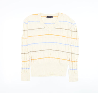 Womens UK Size S Marks and Spencer Beige Pullover Jumper