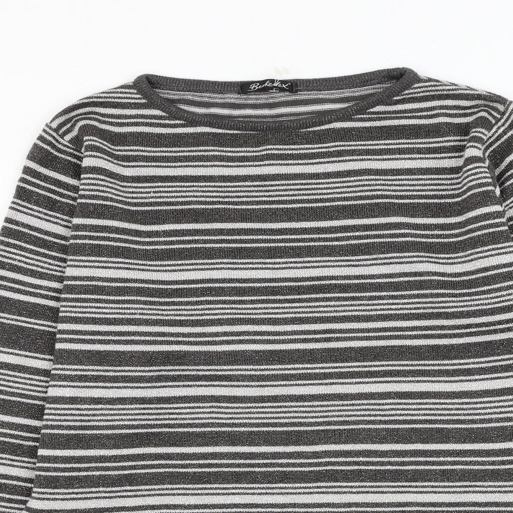 Womens UK Size 10 Berkertex Silver Pullover Jumper