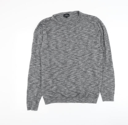 NEXT Mens Grey Round Neck Cotton Pullover Jumper Size M