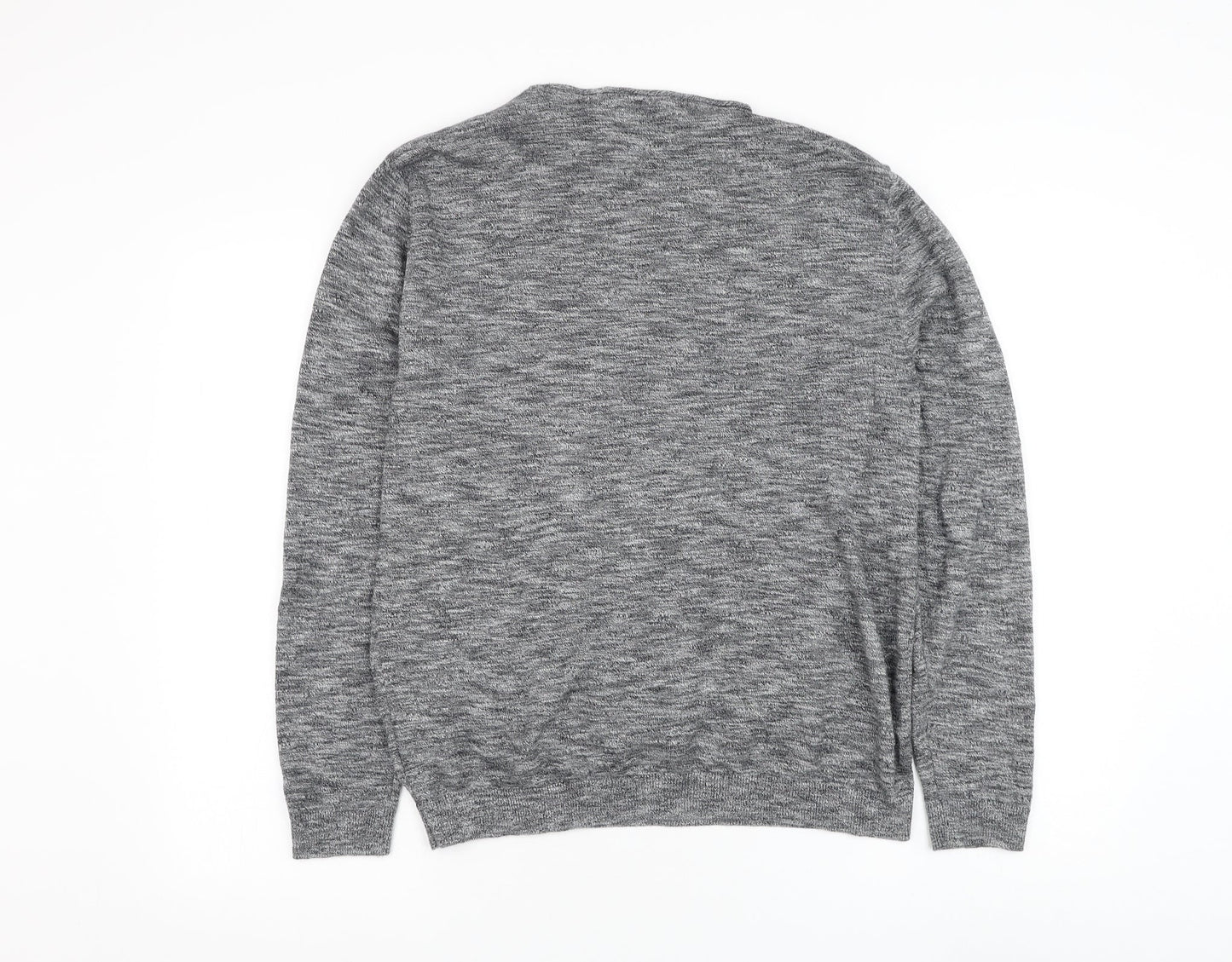 NEXT Mens Grey Round Neck Cotton Pullover Jumper Size M